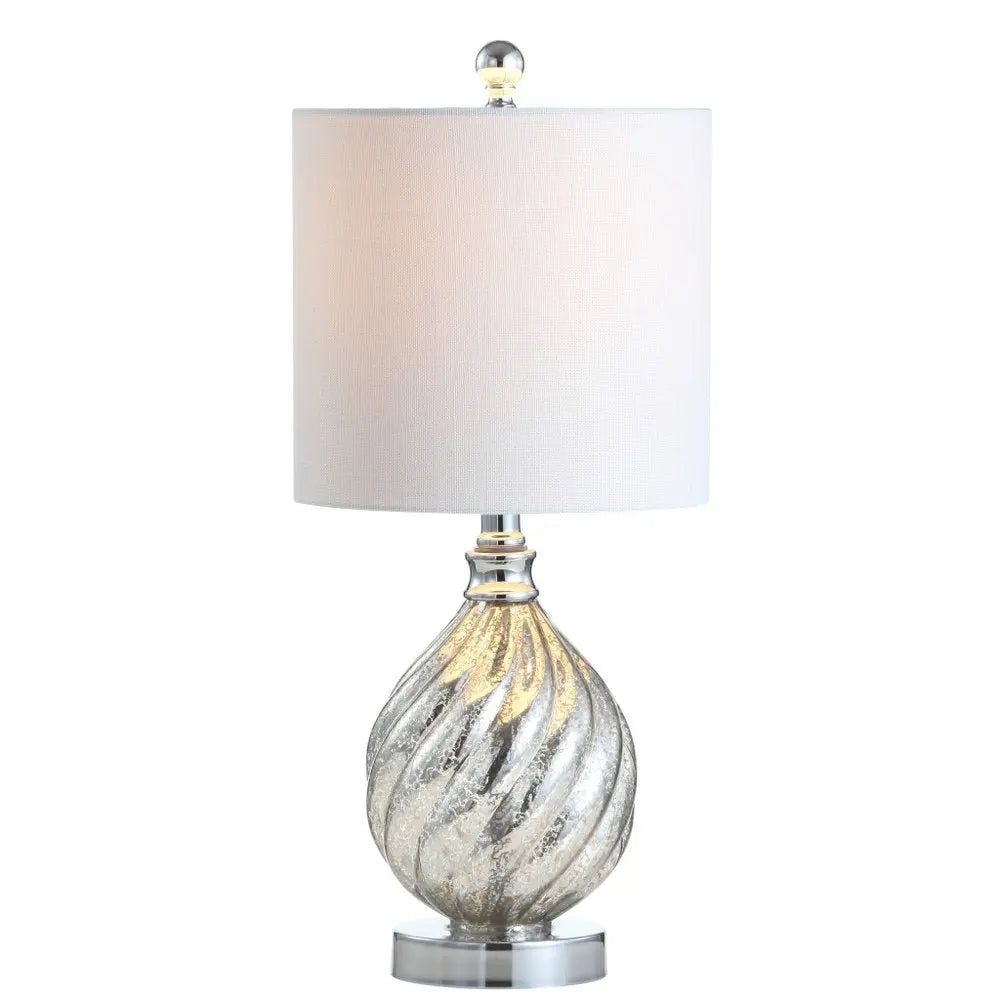 21" Silver Novelty Table Lamp LED With Globe Shade HomeRoots