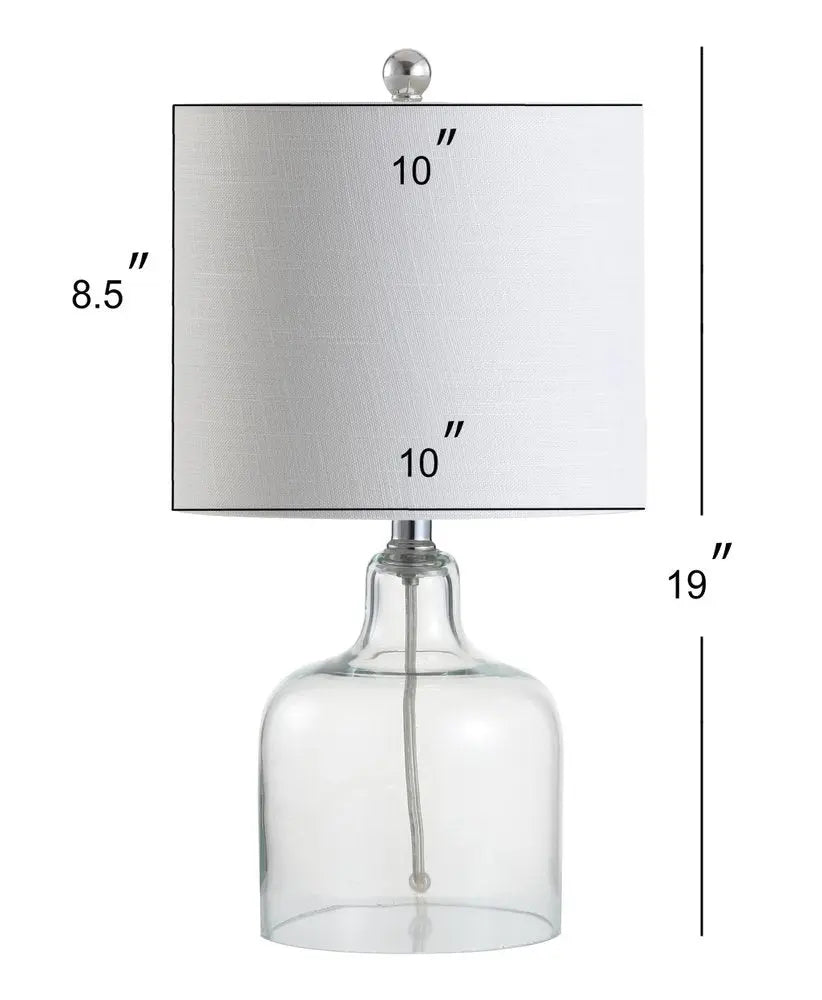 19" Silver Novelty Desk Lamp LED With Globe Shade HomeRoots