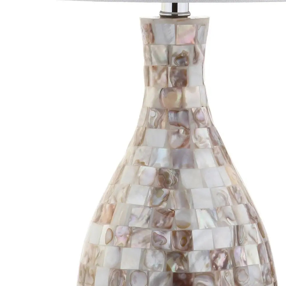 27" Clear Novelty Table Lamp LED With Drum Shade HomeRoots