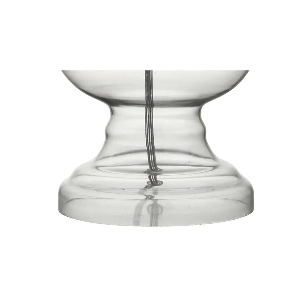 Set of Two 29" Clear Novelty Table Lamps LED With Drum Shades HomeRoots