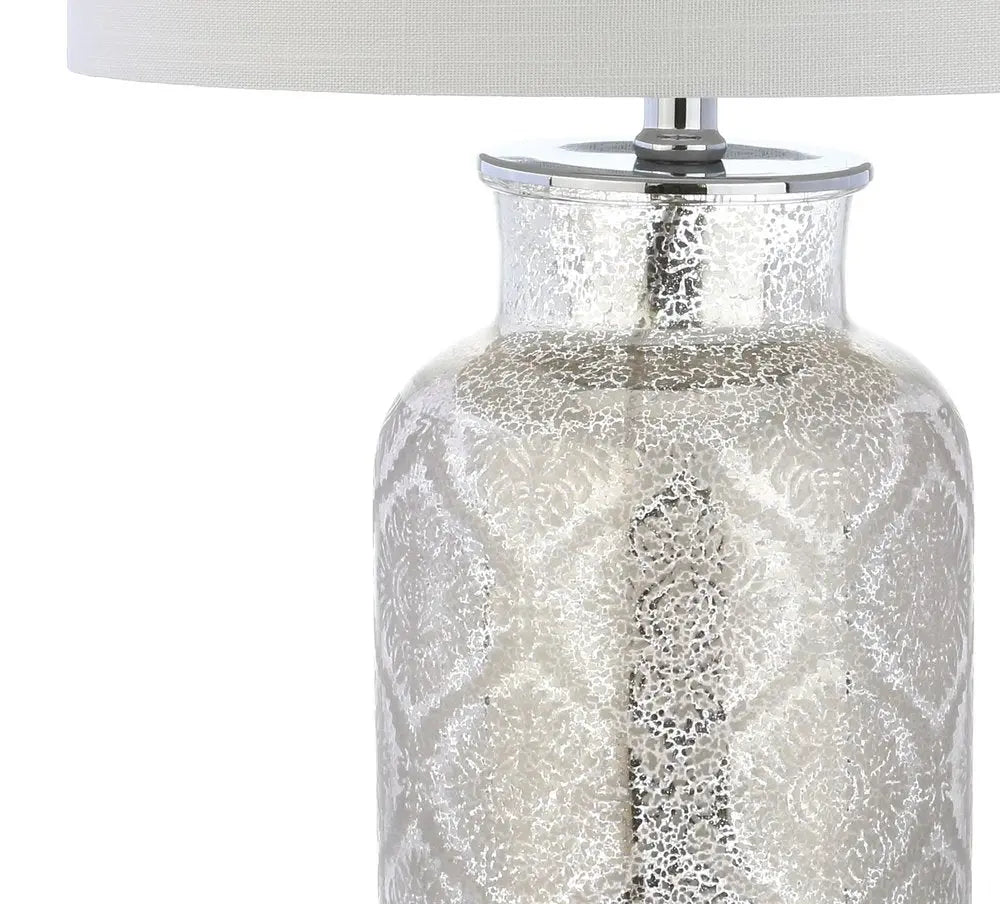 25" Clear Novelty Table Lamp LED With Drum Shade HomeRoots