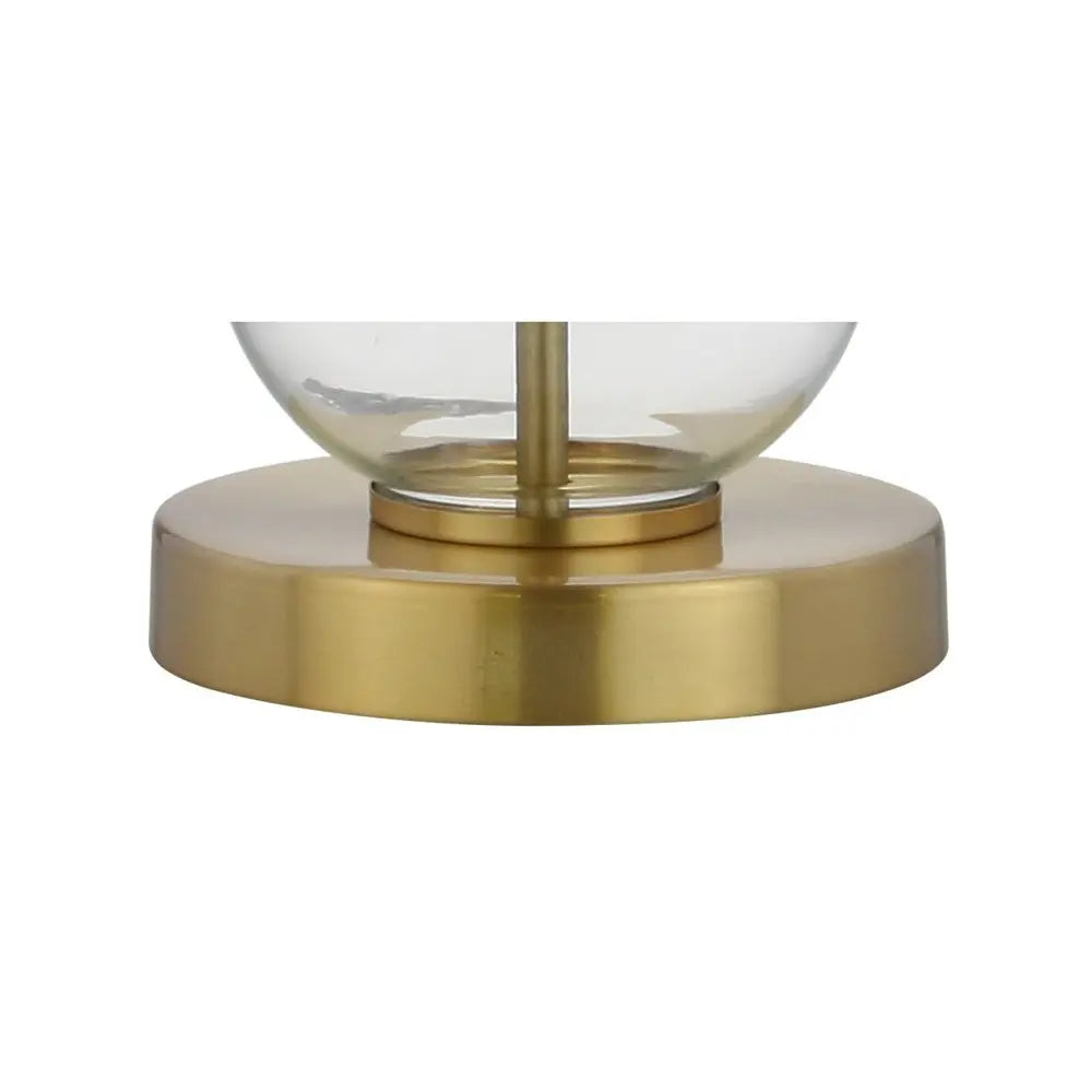 Set of Two 27" Gold Novelty Table Lamps LED With Drum Shades HomeRoots