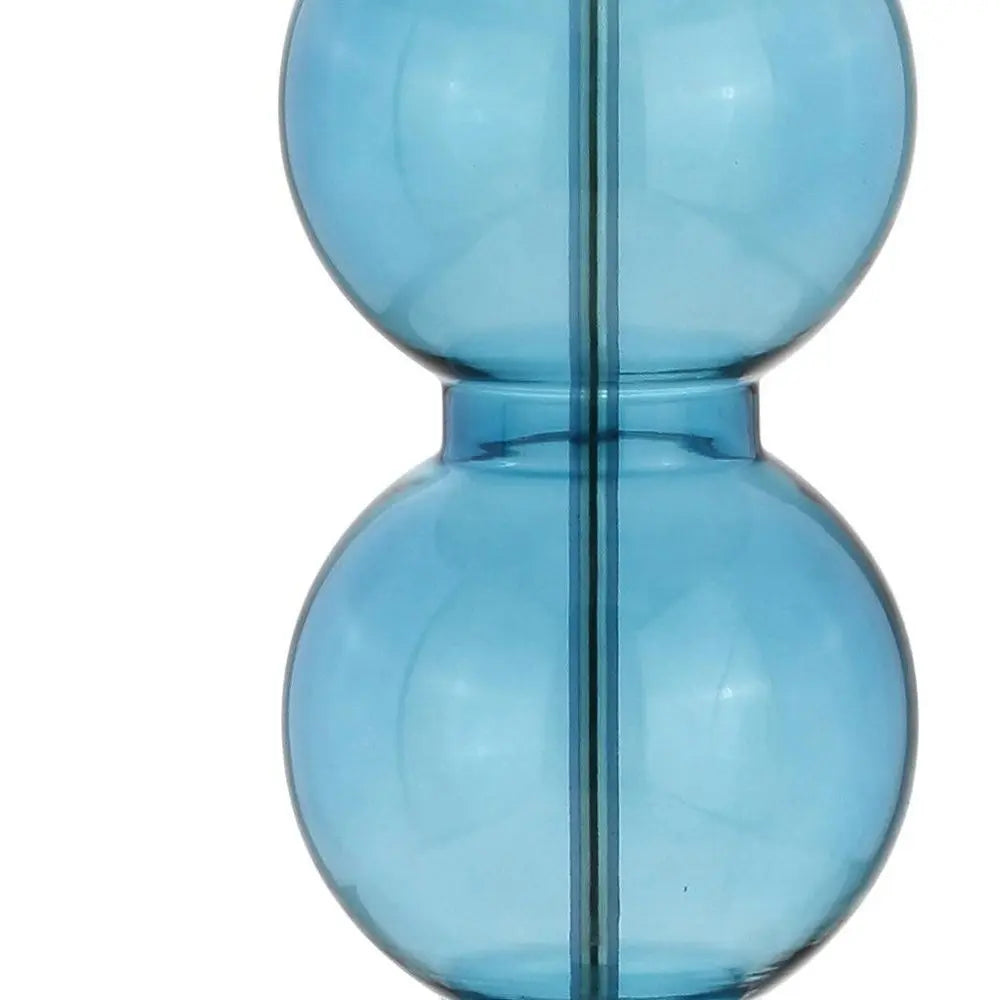 Set of Two 27" Silver Novelty Table Lamps LED With Drum Shades HomeRoots