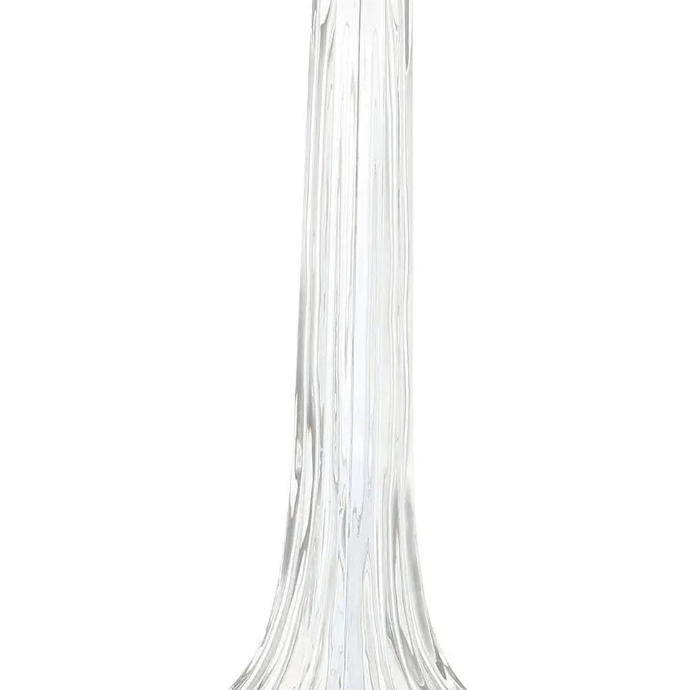 Set of Two 29" Clear Novelty Table Lamps LED With Drum Shades HomeRoots