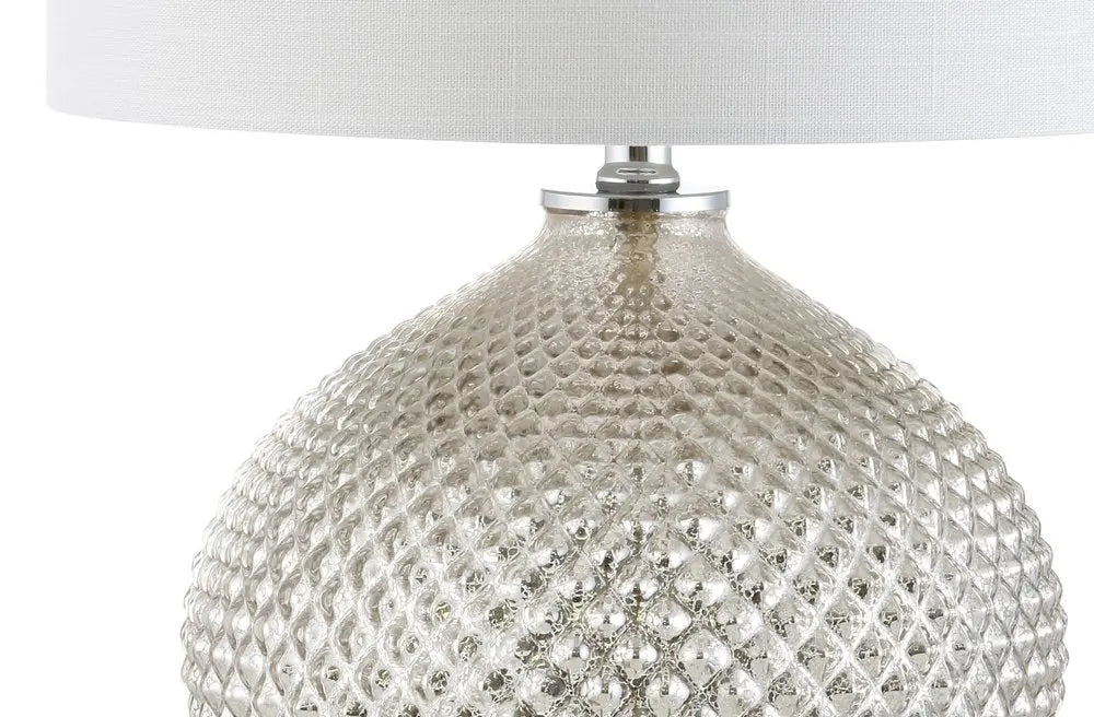 23" Silver Novelty Table Lamp LED With Drum Shade HomeRoots