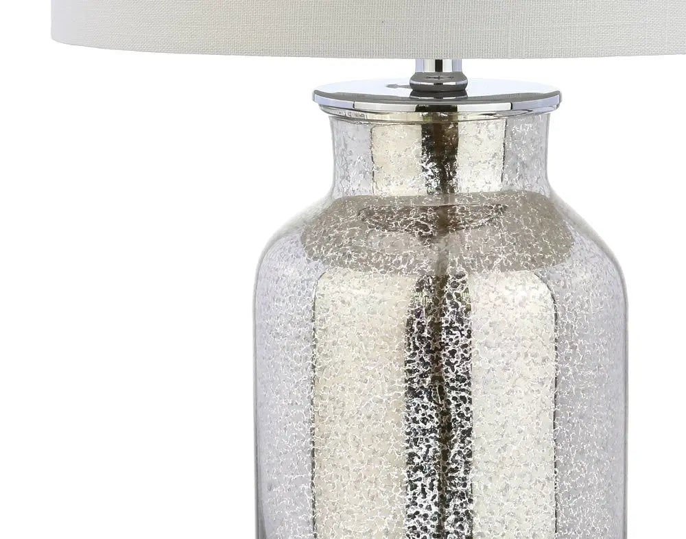 25" Clear Novelty Table Lamp LED With Drum Shade HomeRoots