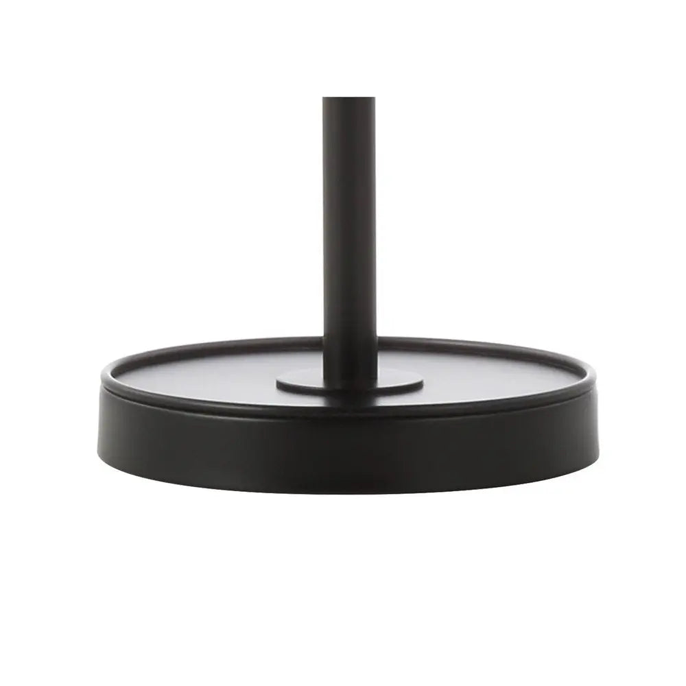 25" Black Novelty Table Lamp LED With Globe Shade HomeRoots