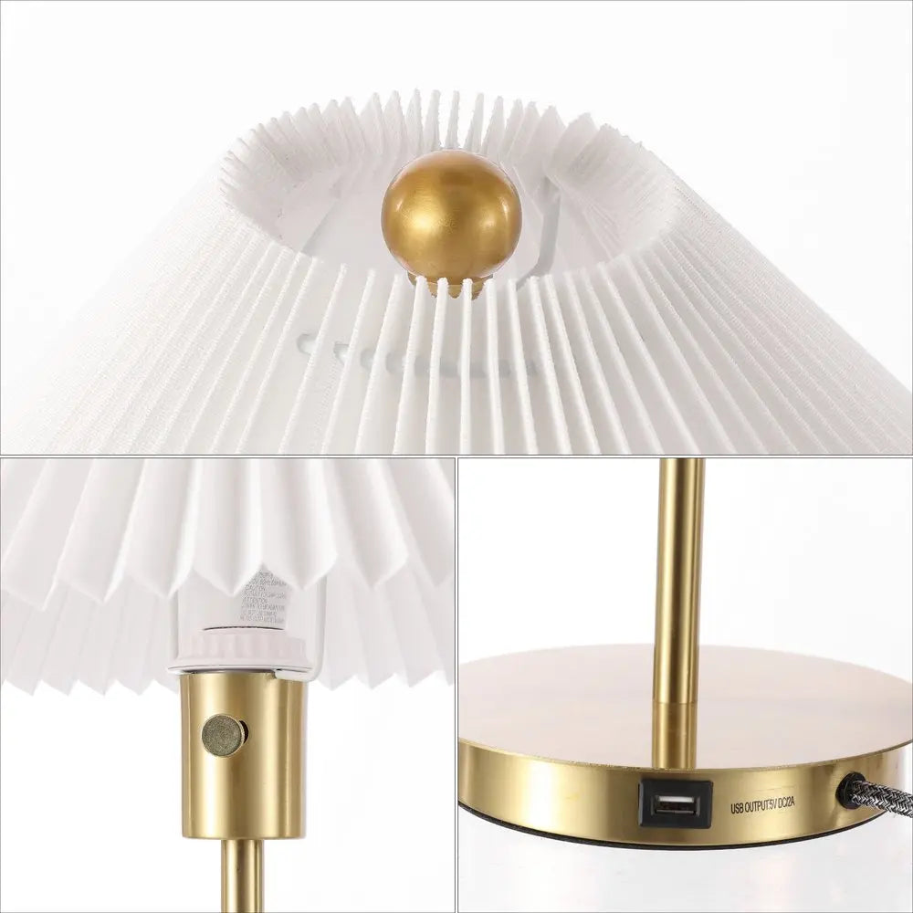 21" Gold Table Lamp LED With Empire Shade HomeRoots