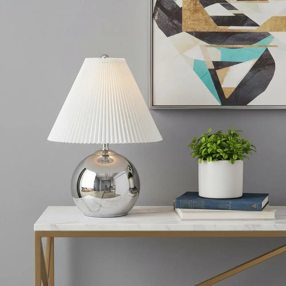 23" Clear Globe Table Lamp LED With Empire Shade HomeRoots