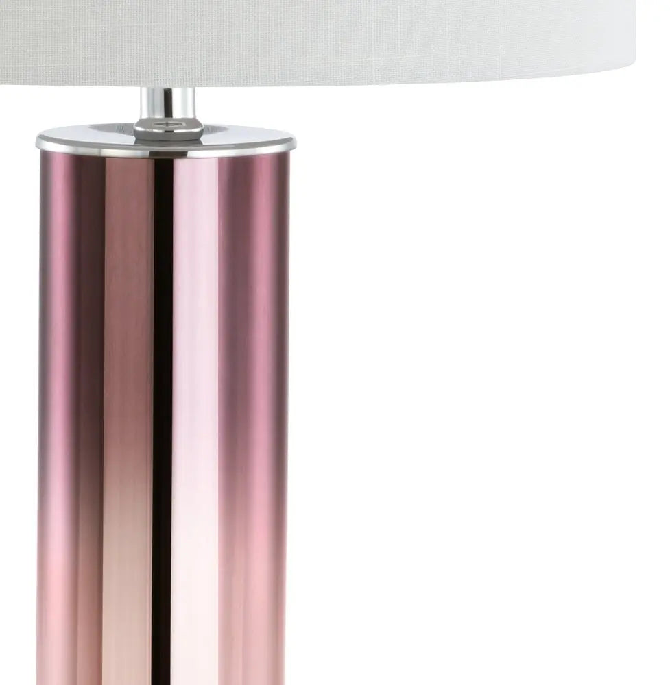 27" Clear Novelty Table Lamp LED With Drum Shade HomeRoots