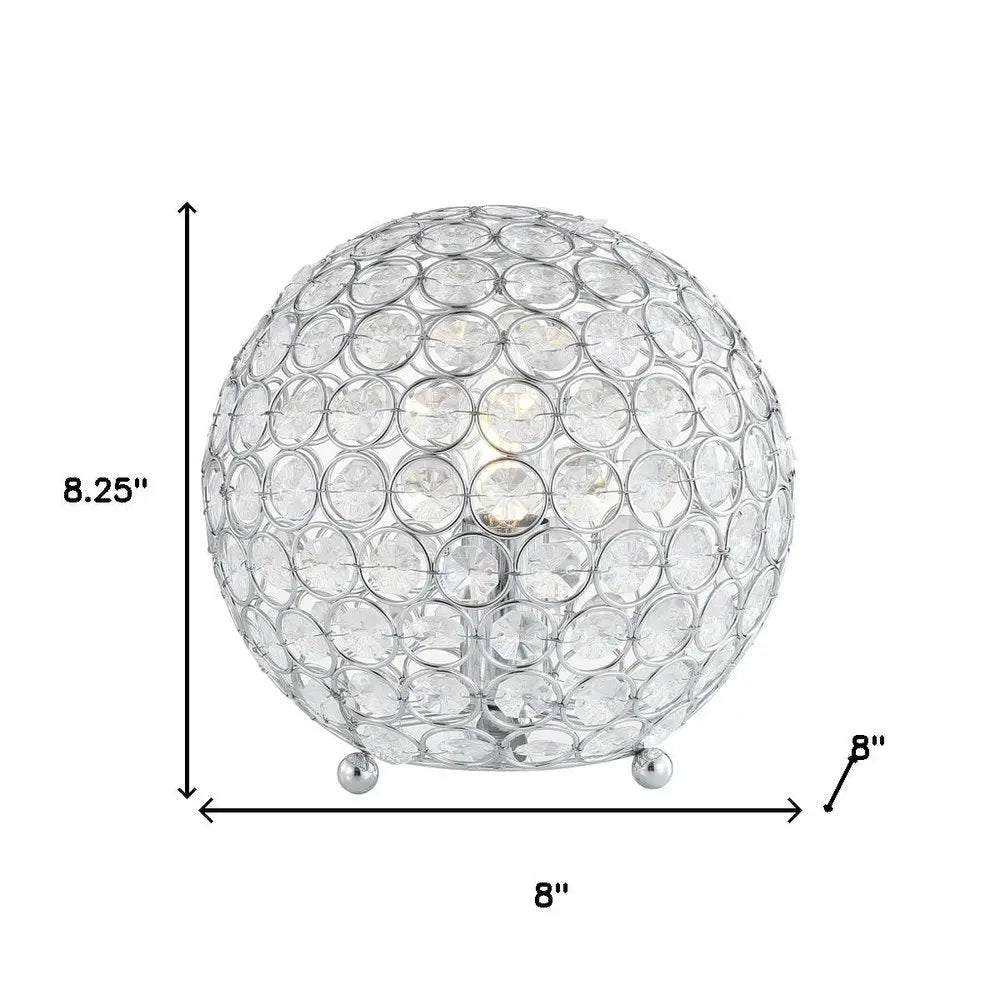 8" Silver Novelty Table Lamp LED HomeRoots