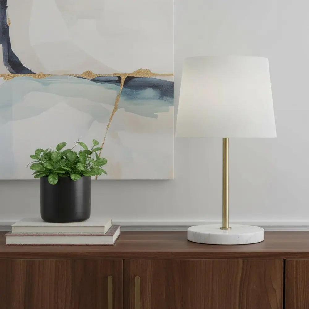 21" White Novelty Table Lamp LED HomeRoots