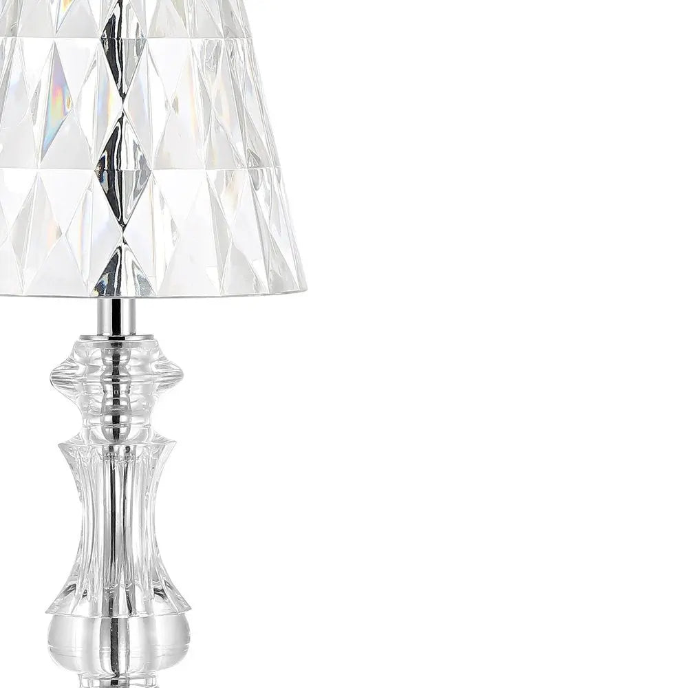 13" Silver Novelty USB Table Lamp LED With Empire Shade HomeRoots