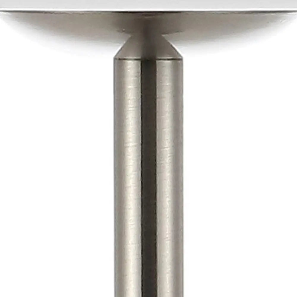 13" Nickel USB Table Lamp LED With Dome Shade HomeRoots