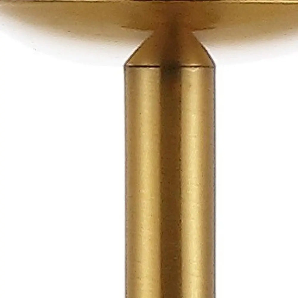 13" Gold USB Table Lamp LED With Dome Shade HomeRoots