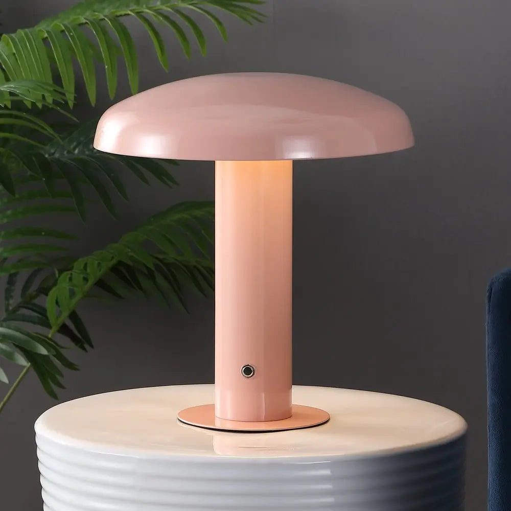 11" Pink Novelty USB Table Lamp LED With Globe Shade HomeRoots
