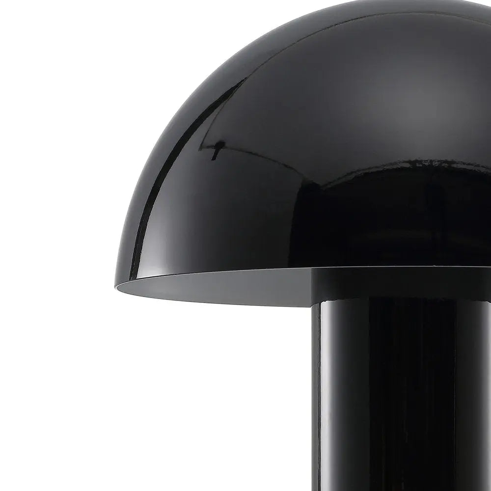 11" Black Novelty USB Table Lamp LED With Globe Shade HomeRoots