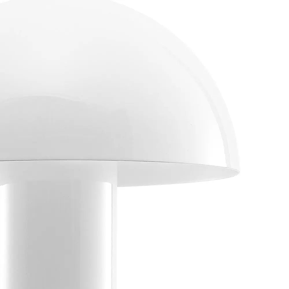 11" White Novelty USB Table Lamp LED With Globe Shade HomeRoots