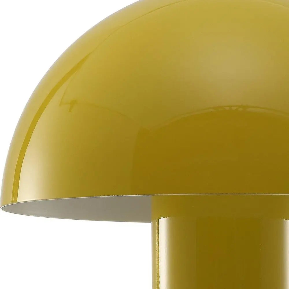 11" Yellow Novelty USB Table Lamp LED With Globe Shade HomeRoots