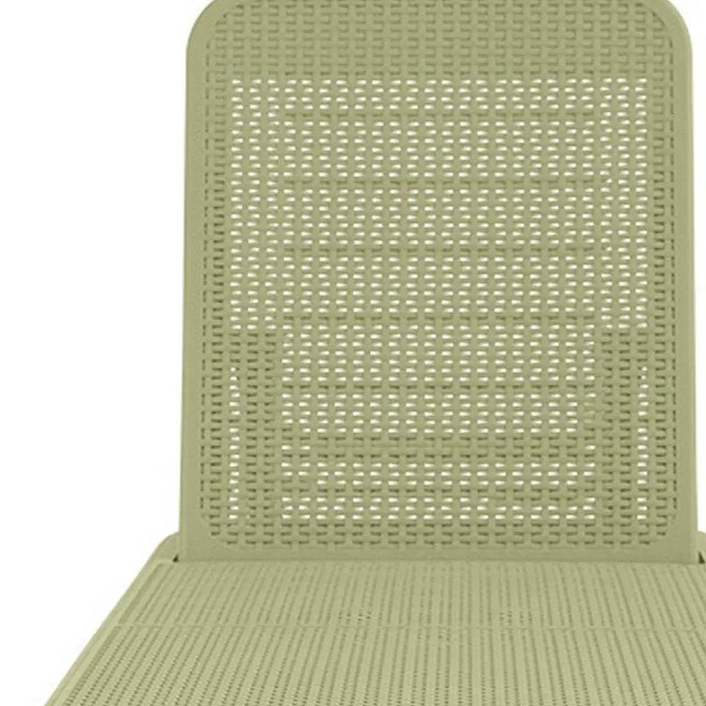 75" Sage Heavy Duty Plastic Outdoor Stacking Chaise Lounge - NOBLE HOME INTERIORS