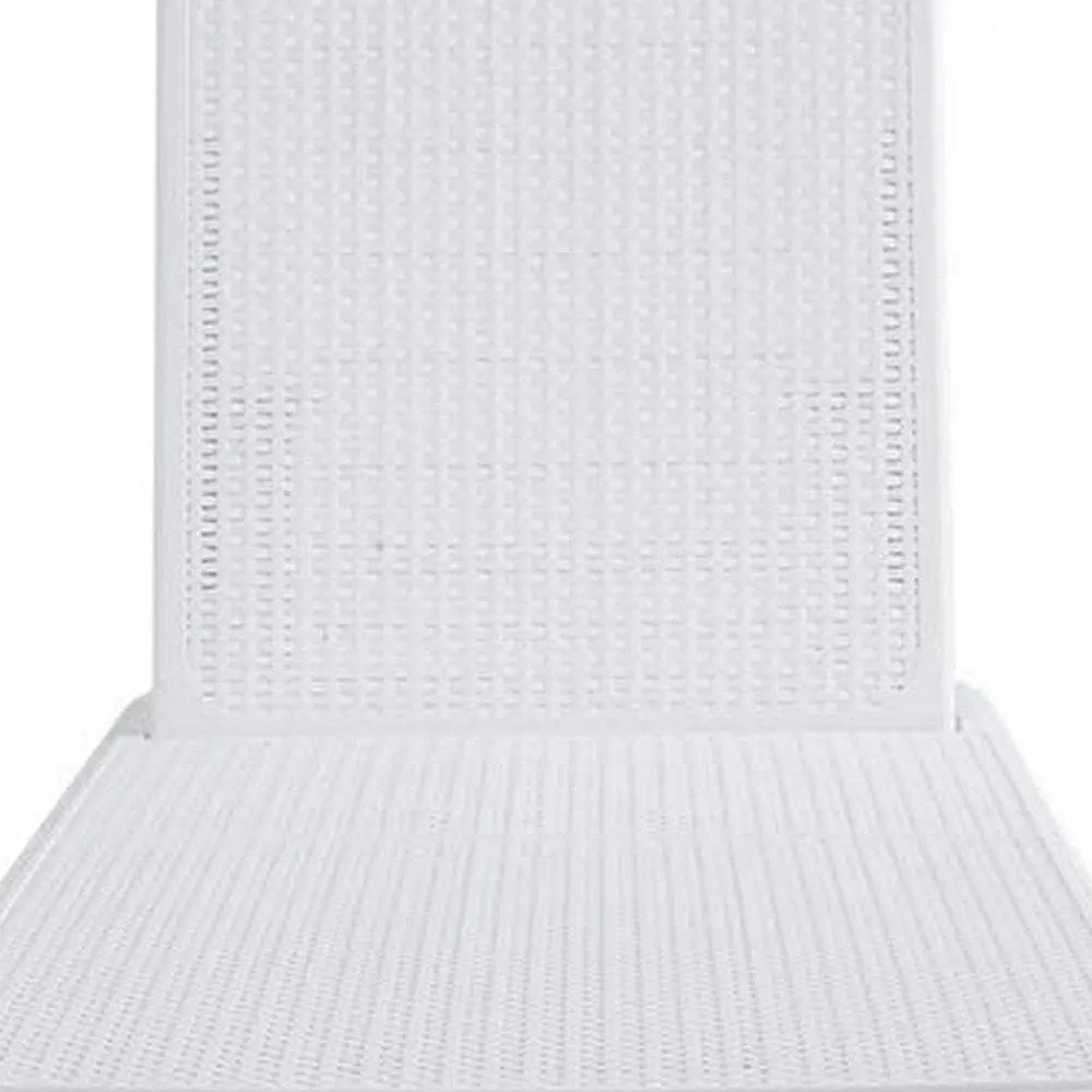 75" White Heavy Duty Plastic Outdoor Stacking Chaise Lounge - NOBLE HOME INTERIORS