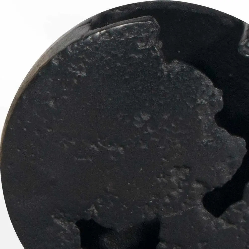 8" Black Hammered Round Aluminum Table Vase - NOBLE HOME INTERIORS