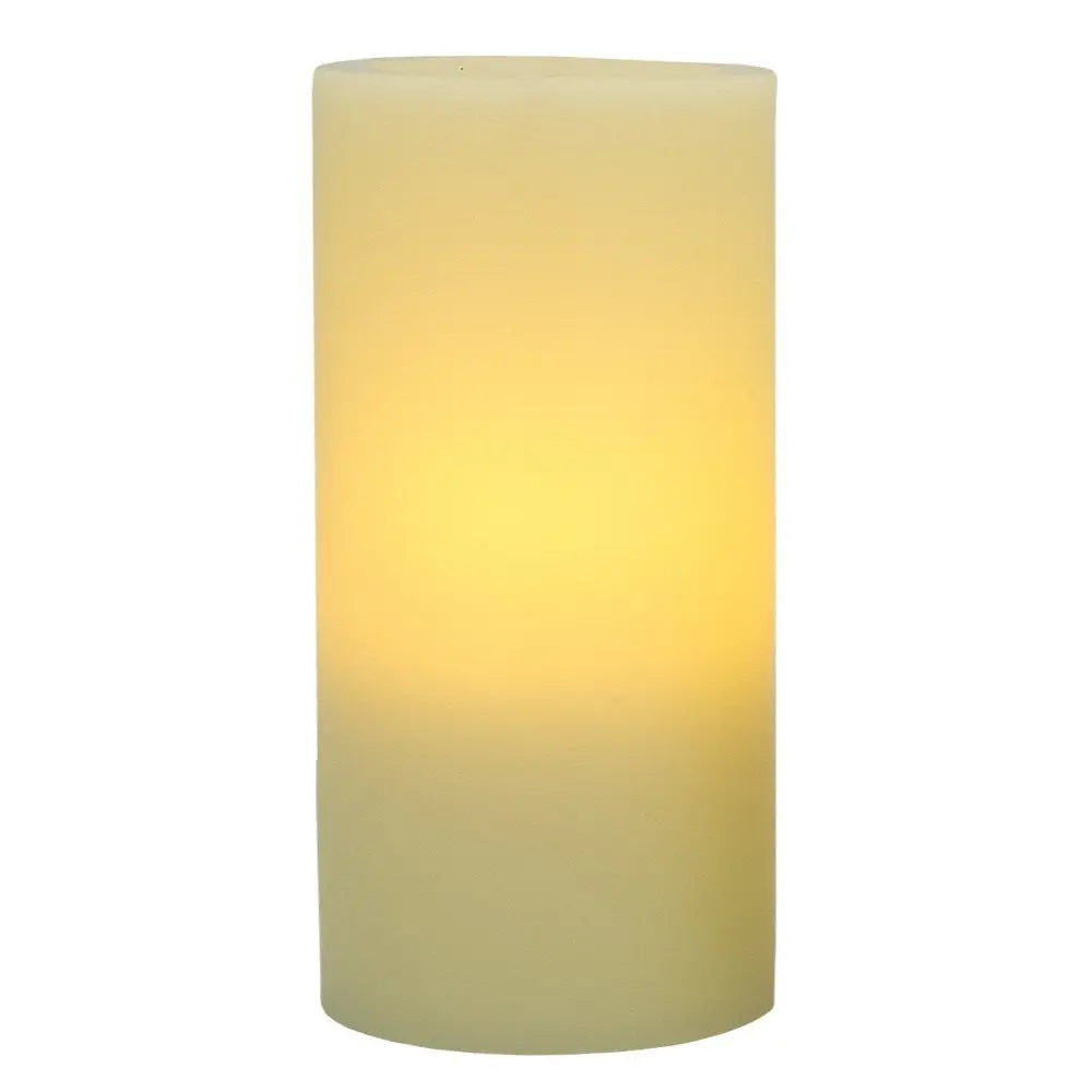 8" Ivory Flameless Pillar Candle - NOBLE HOME INTERIORS
