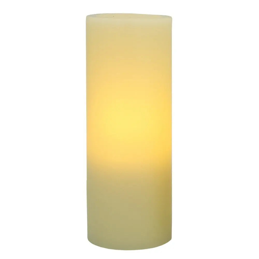 8" Ivory Flameless Pillar Candle - NOBLE HOME INTERIORS