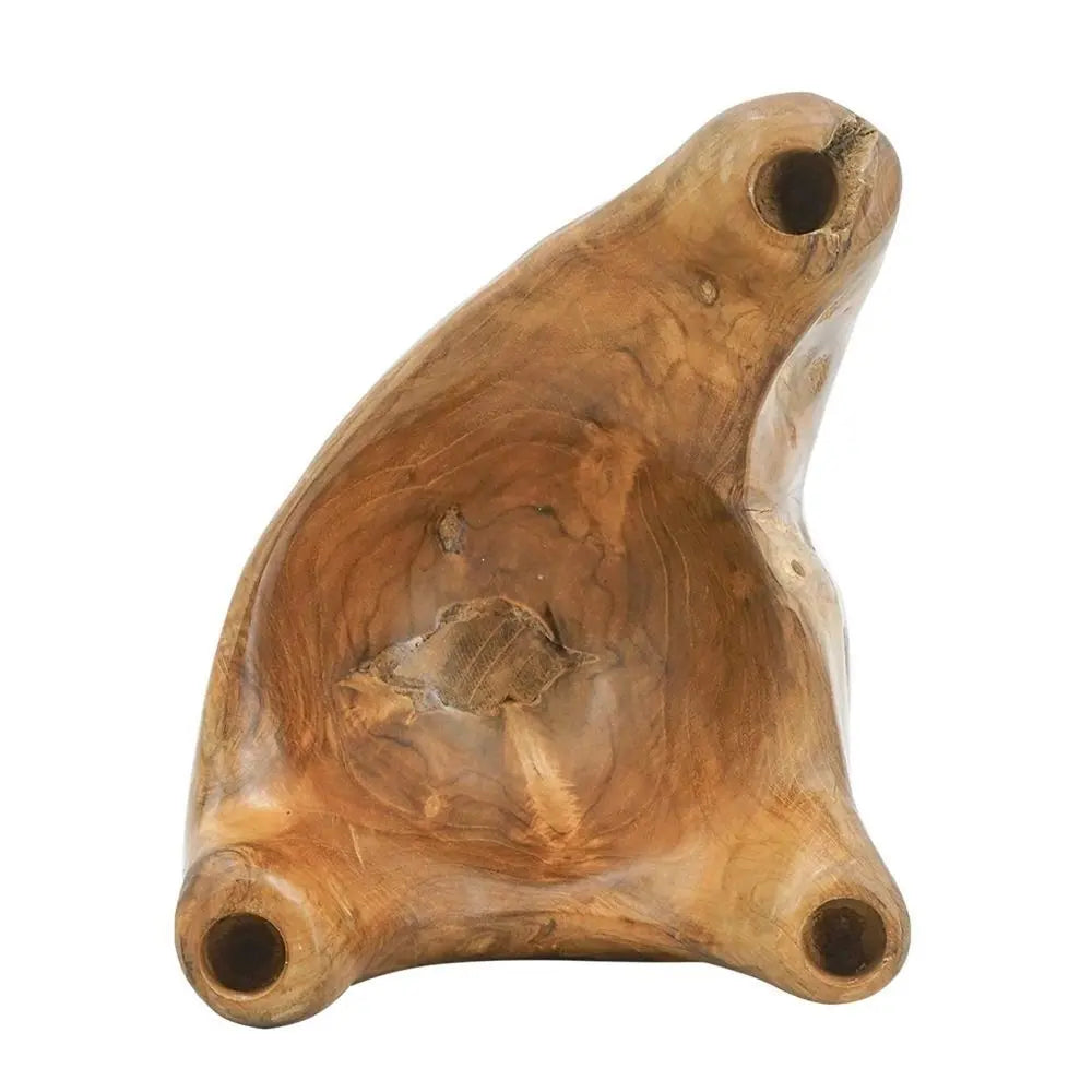 8" Natural Round Solid Wood Table Vase - NOBLE HOME INTERIORS