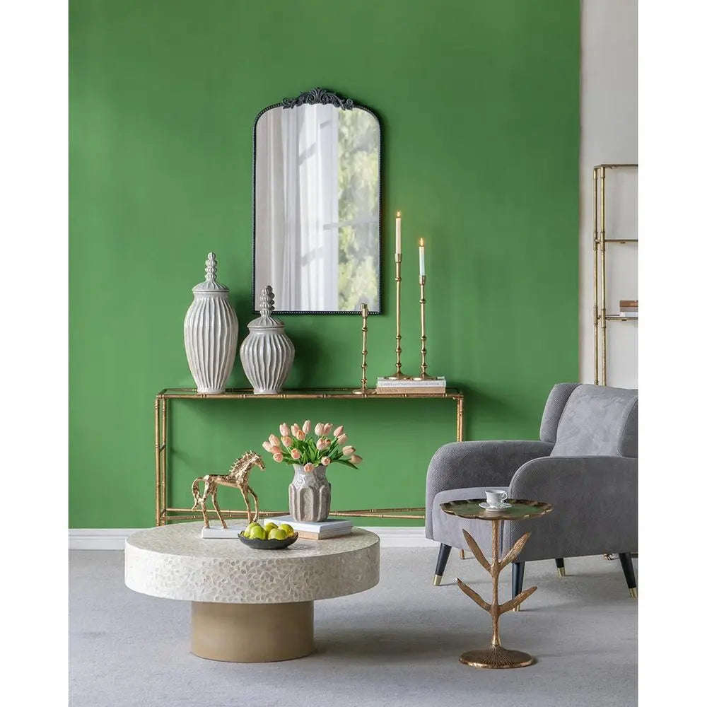 8" Sage And Gray Textural Ceramic Table Vase - NOBLE HOME INTERIORS