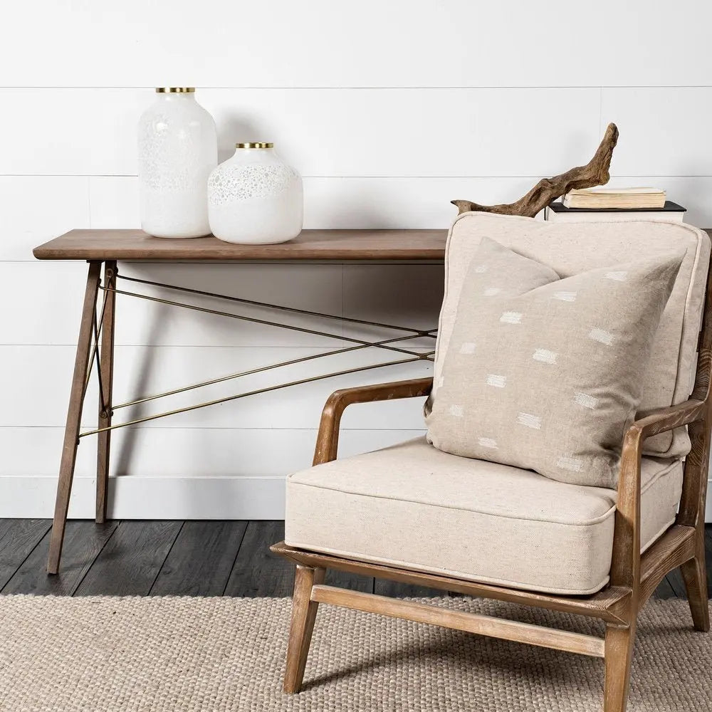 8" White Abstract Cylinder Crystal Glass Table Vase - NOBLE HOME INTERIORS