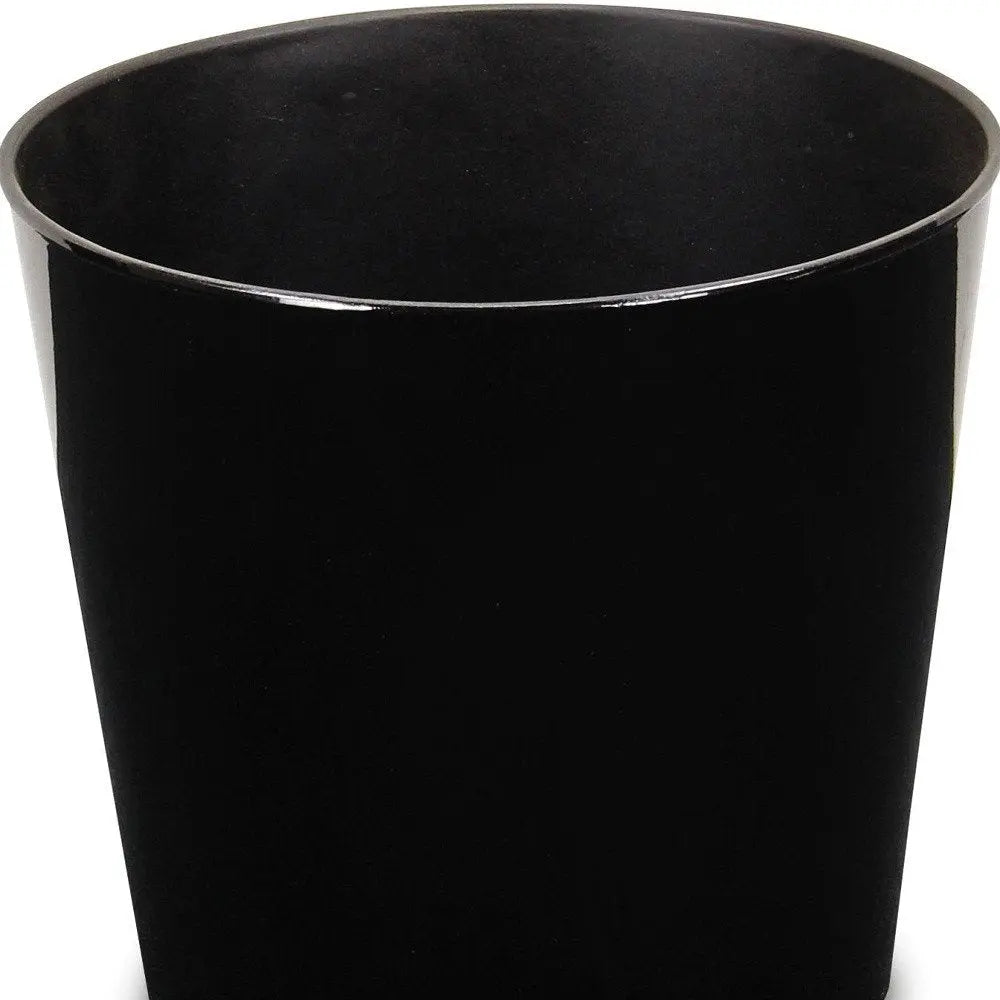 9" Black Recycled Plastic Indoor Outdoor Round Pot Planter - NOBLE HOME INTERIORS
