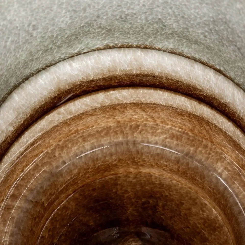 9" Gray And Brown Ombre Round Glass Table Vase - NOBLE HOME INTERIORS