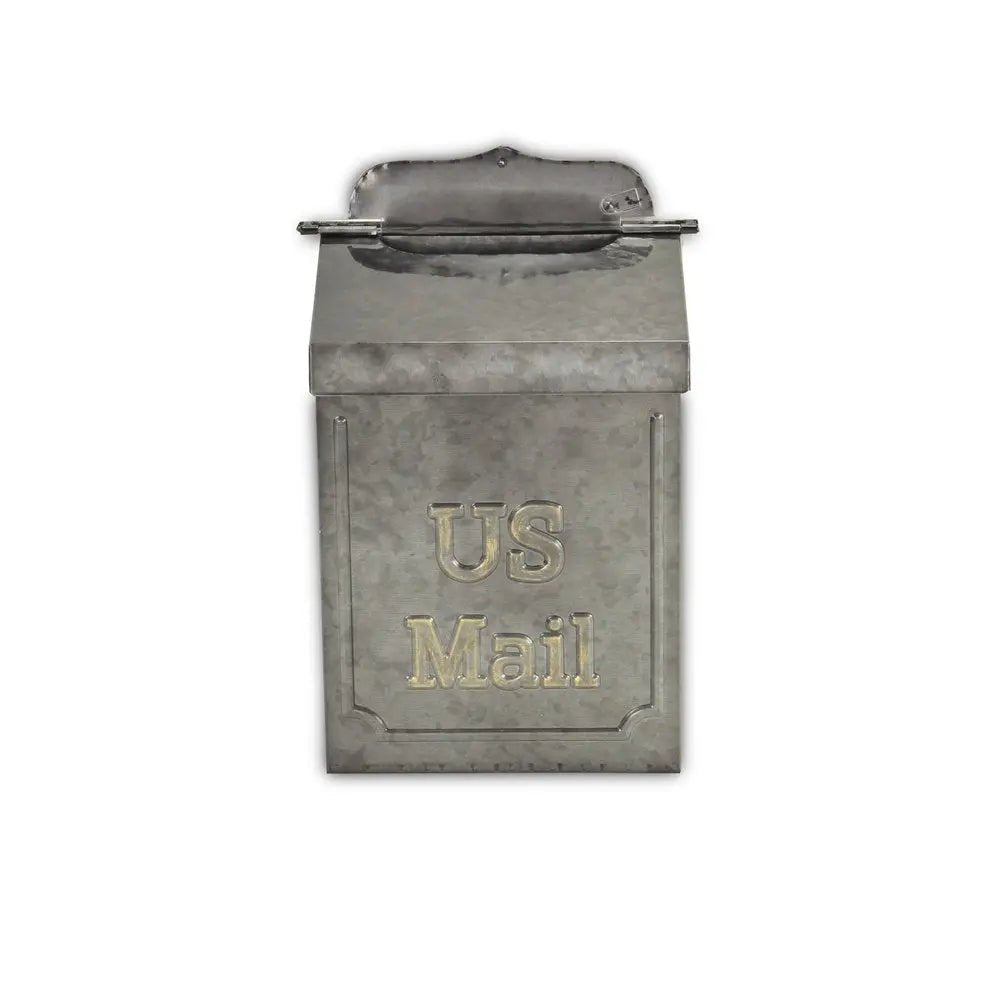 9" Gray Metal Paper Organizer With Lid - NOBLE HOME INTERIORS