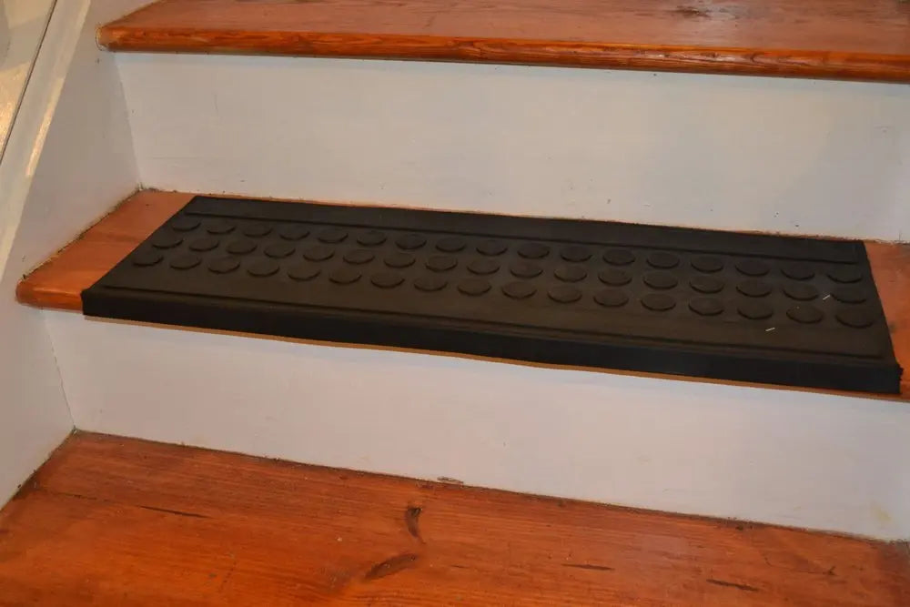 9" X 30" Black Rubber Outdoor Door Mat - NOBLE HOME INTERIORS