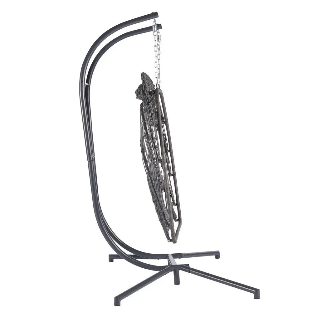 Beige Solid Color Double Swing Chair - NOBLE HOME INTERIORS