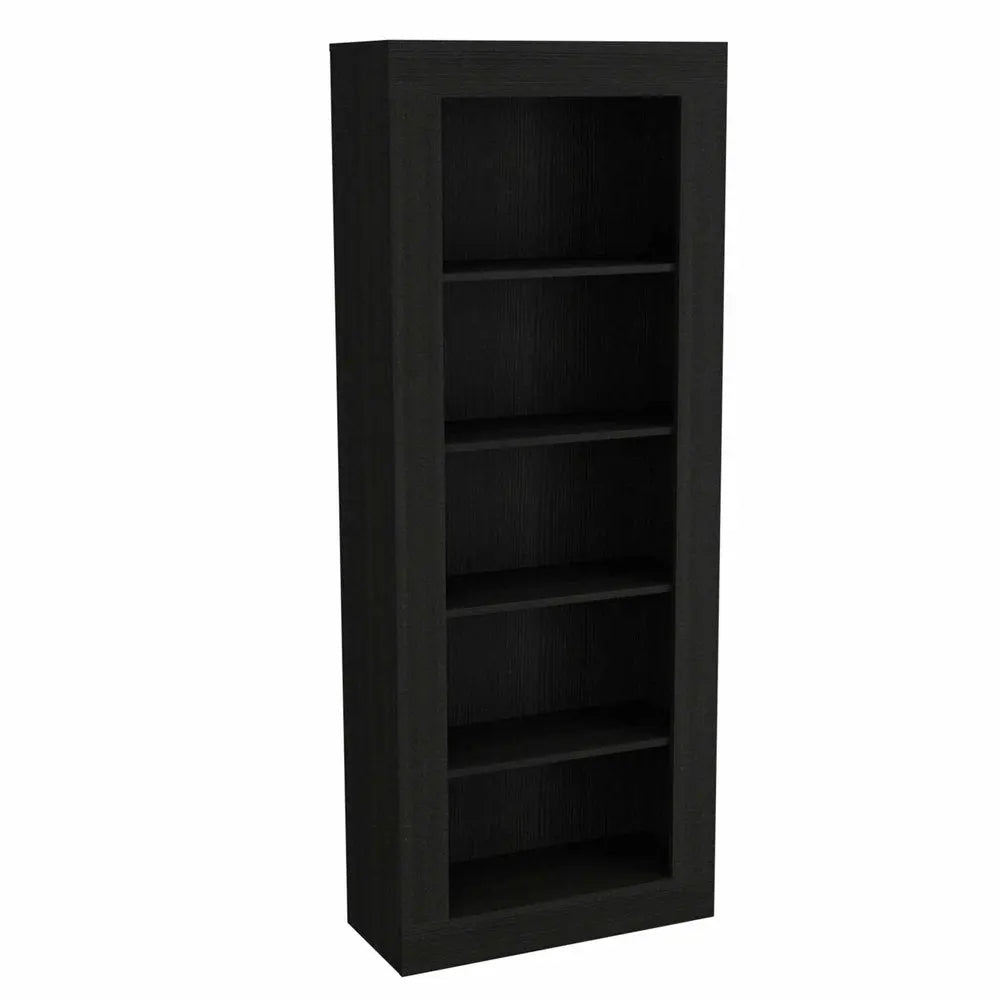 Black Five Tier Bookcase - NOBLE HOME INTERIORS