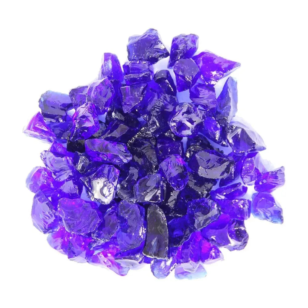 Cobalt Round Reflective Fire Pit Glass - NOBLE HOME INTERIORS