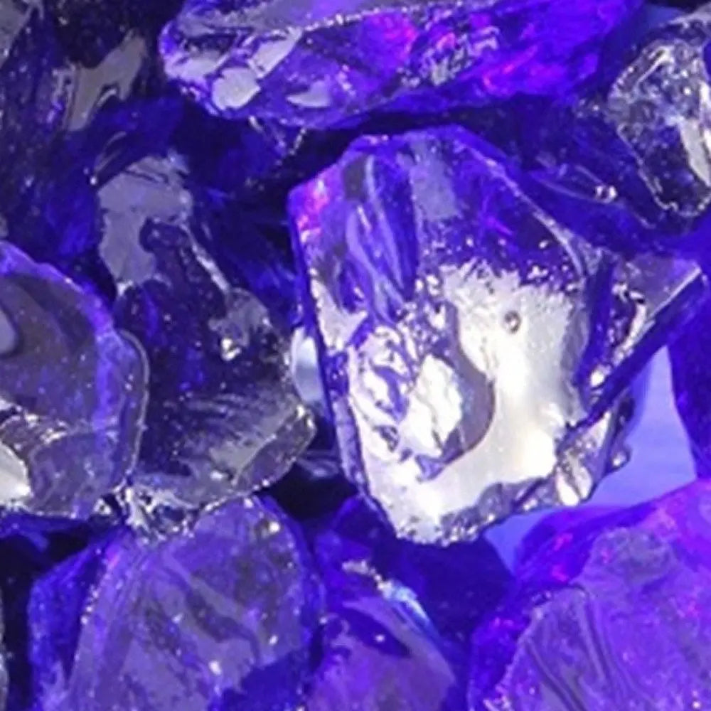 Cobalt Round Reflective Fire Pit Glass - NOBLE HOME INTERIORS