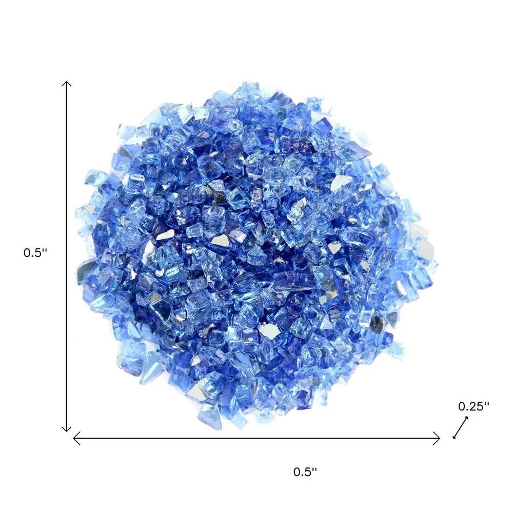 Cobalt Round Reflective Fire Pit Glass - NOBLE HOME INTERIORS