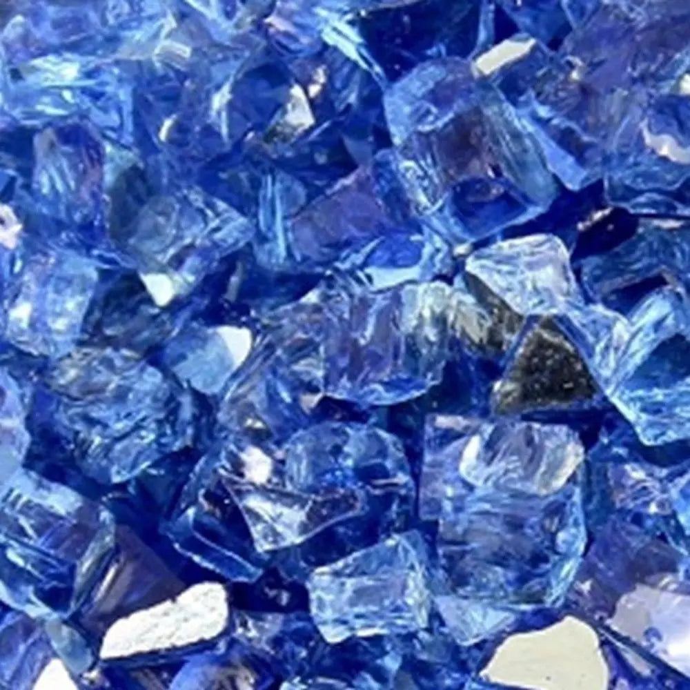 Cobalt Round Reflective Fire Pit Glass - NOBLE HOME INTERIORS