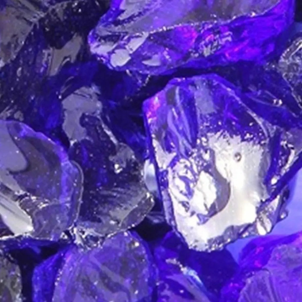 Cobalt Round Reflective Fire Pit Glass - NOBLE HOME INTERIORS