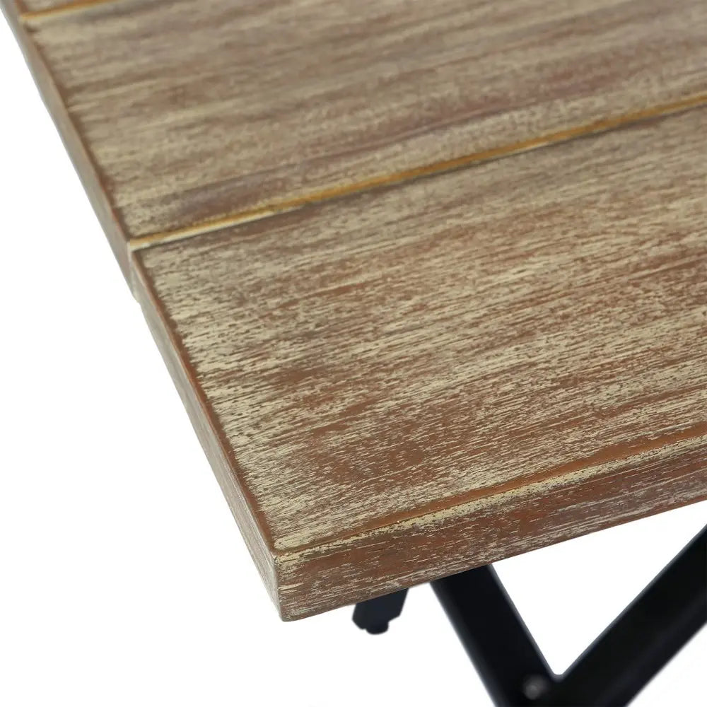 Five Piece Brown and Black Solid Wood Dining Set with Four Chairs - NOBLE HOME INTERIORS