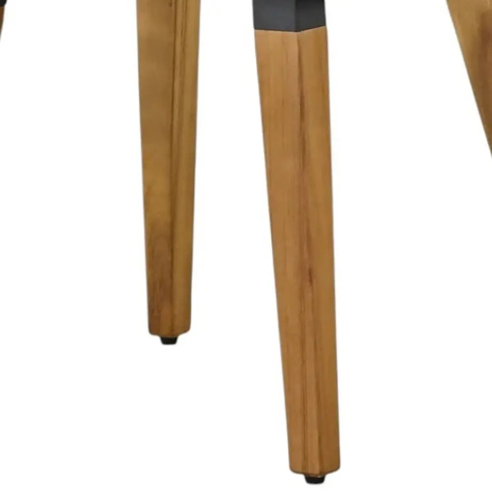 Five Piece Light Gray and Tan Wicker Upholstered Cushions Two Person Seating Group With Table - NOBLE HOME INTERIORS