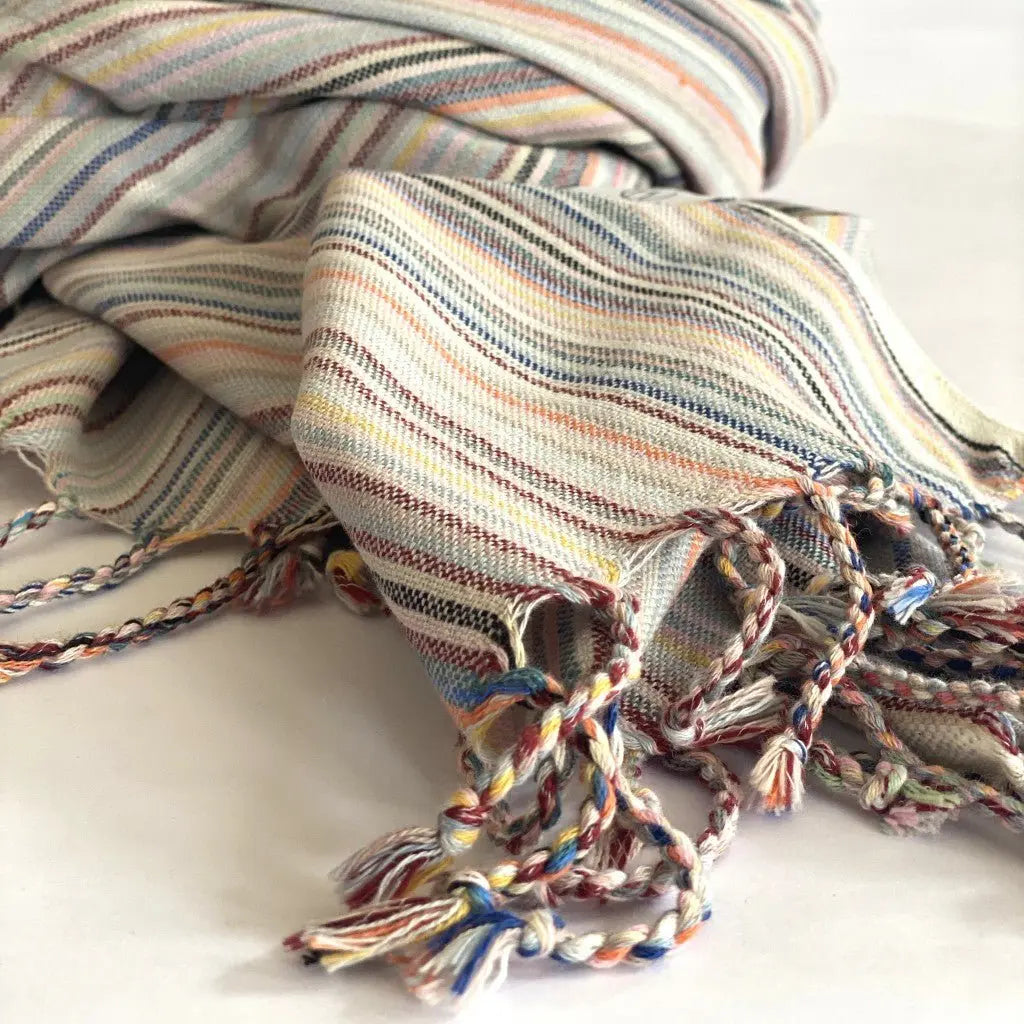 Multi Colored Striped Design Turkish Beach Blanket - NOBLE HOME INTERIORS
