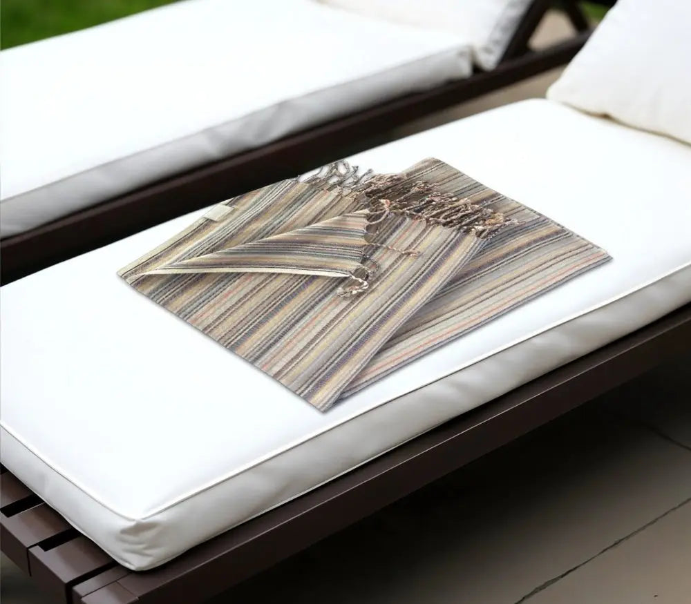 Multi Colored Striped Design Turkish Beach Blanket - NOBLE HOME INTERIORS