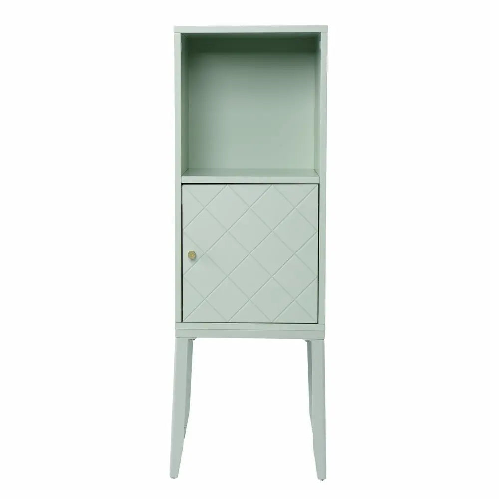 Pale Green Crosshatch Accent Storage Cabinet - NOVA HOME FURNITURE
