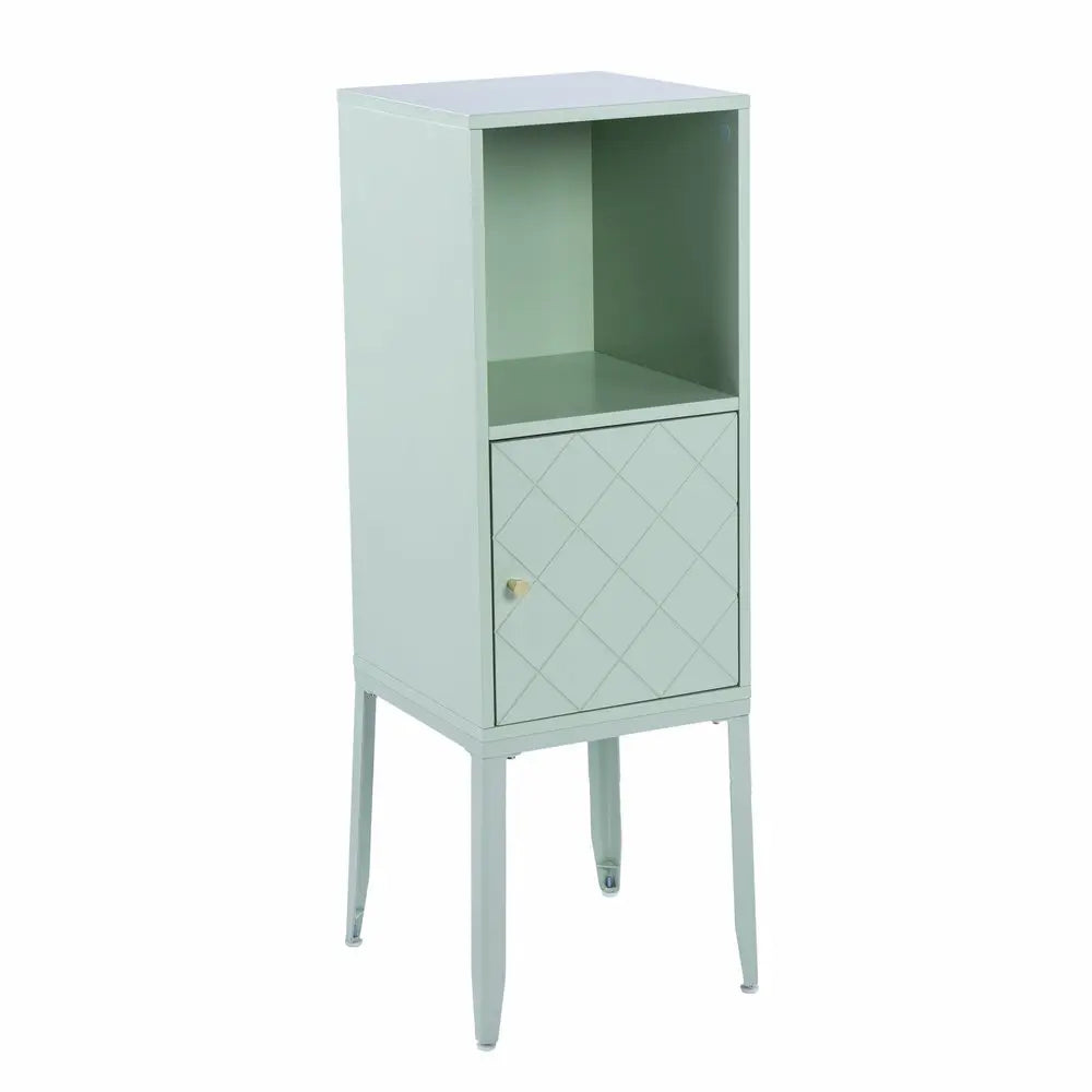 Pale Green Crosshatch Accent Storage Cabinet - NOVA HOME FURNITURE