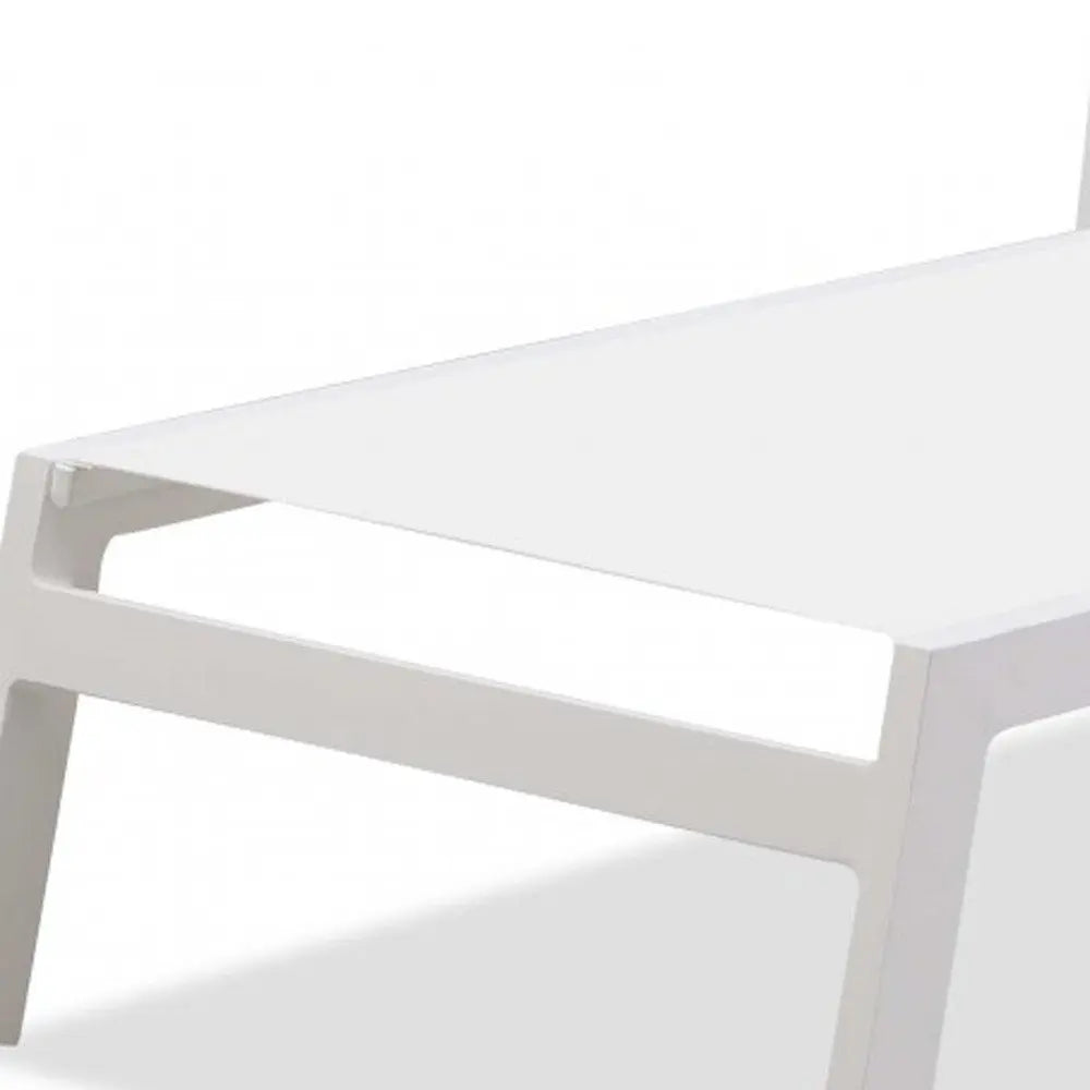 Set Of 2 White Modern Aluminum Chaise Lounges - NOBLE HOME INTERIORS