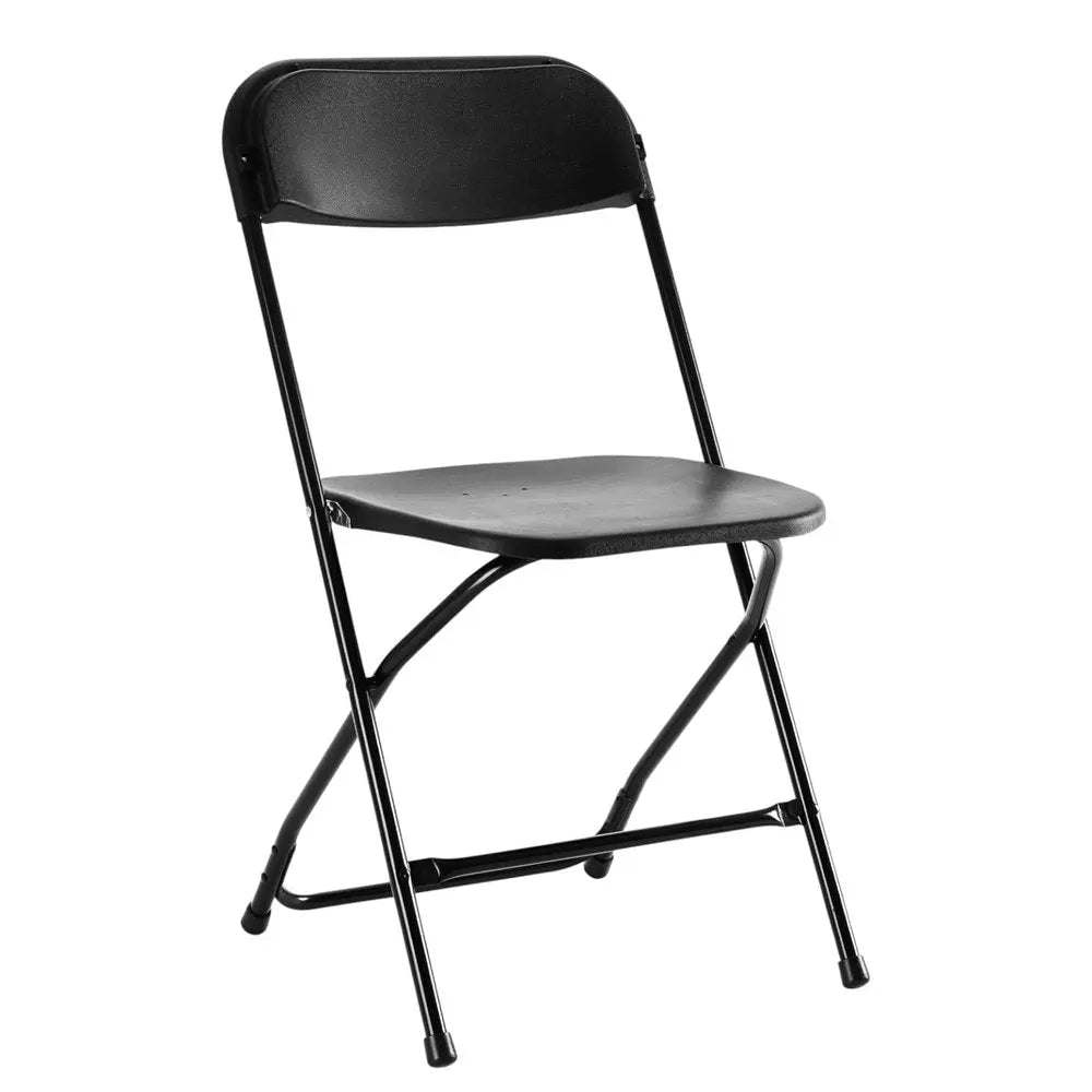 Set of Four Black Metal Outdoor Folding Stacking Dining Chairs - NOBLE HOME INTERIORS